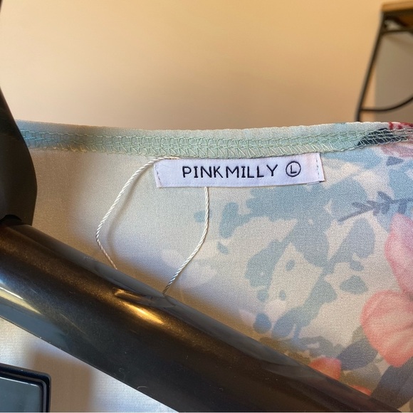 Floral Kimono Jacket - Pink and Green - Picture 3 of 4